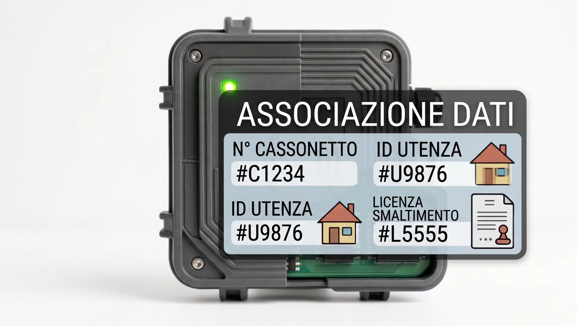 Cassonetto associato all'utenza e alla licenza