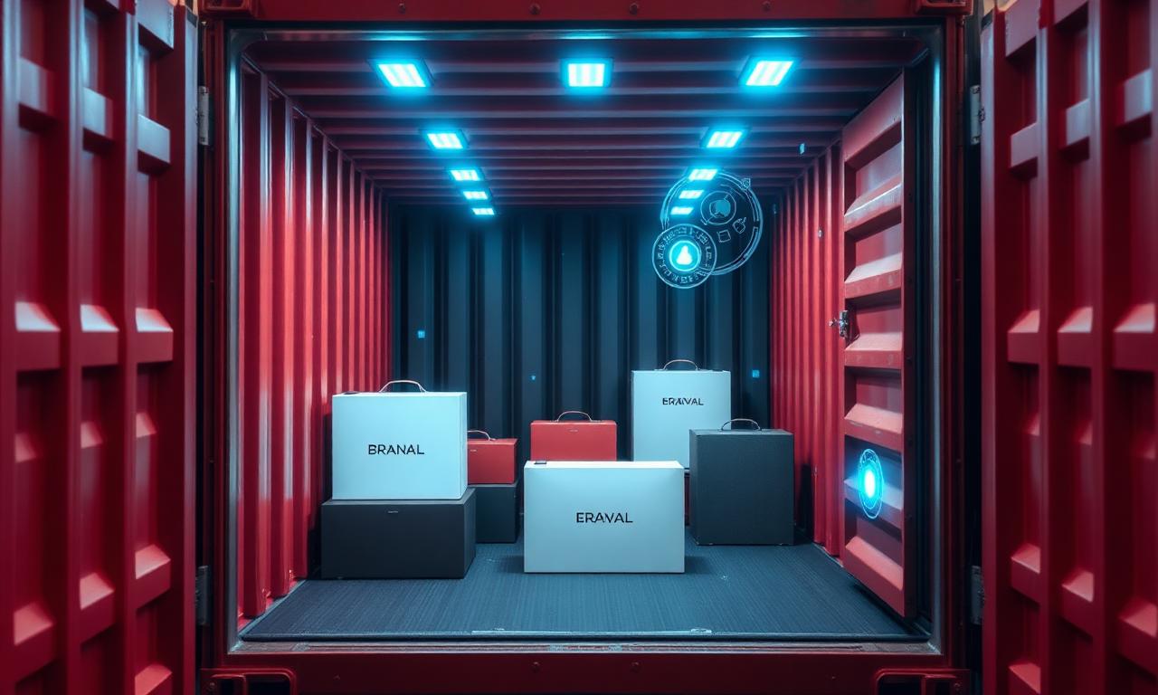 Container merci con sensori IoT di tracciamento e integrità del carico per il settore moda